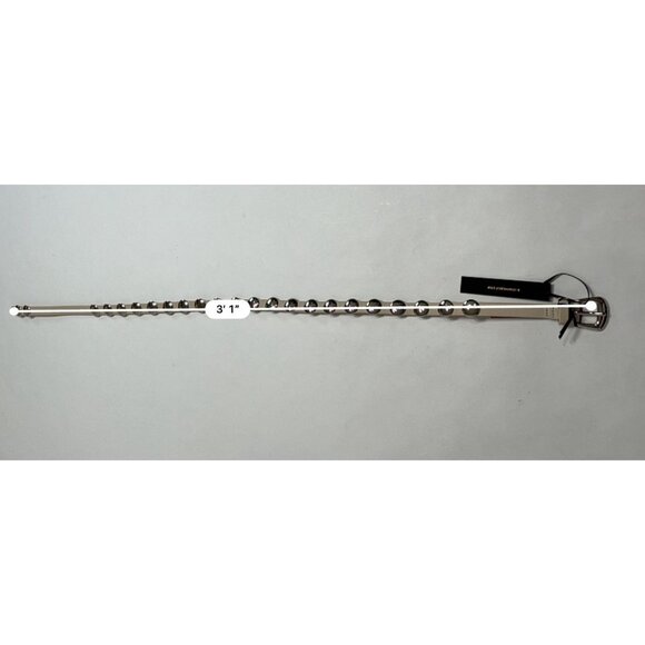 B-Low The Belt Ames Studded Leather Belt in Cream - Picture 5 of 6